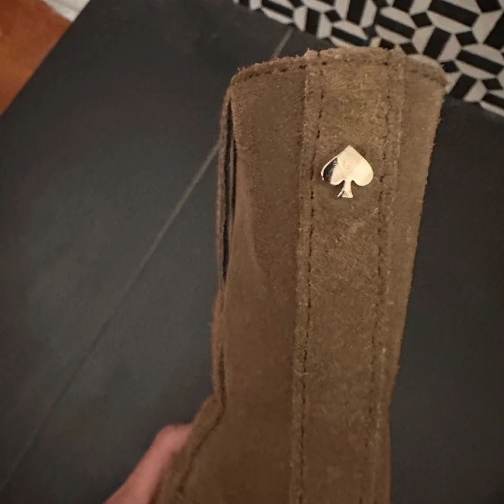 Kate Spade pull-on suede booties, gently used condition